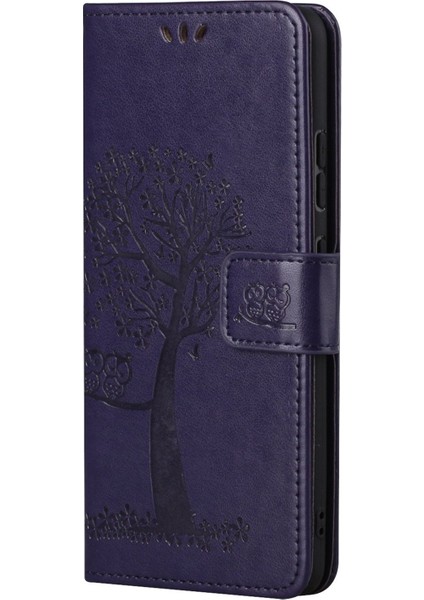 Xiaomi 12T 5g/redmi K50 Ultra 5G/12T Pro 5g Pu Deri Deri Baskılı Baykuş Ağacı Desen Kılıf Anti-Çizelge Cüzdan Stand Manyetik Toka Kapak-Dark Mor (Yurt Dışından) fırsatları