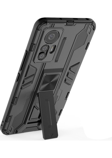 Xiaomi Için 12 Lite 5g 5g Anti-Fall Heavy Hasta Hard Pc Yumuşak Tpu Sağlam Hibrit Kılıf Kickstand Fonksiyon Anti-Çizelge Arka Kapak Black (Yurt Dışından) modelleri