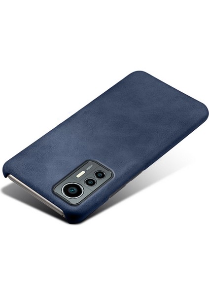 Xiaomi Için 12 Lite 5g Giyim Dayanıklı Buzağı Dokulu Pu Deri Kaplama Sabit Pc Anti-Drop Cep Telefon Kılıfı Kapak-Blue (Yurt Dışından) modelleri