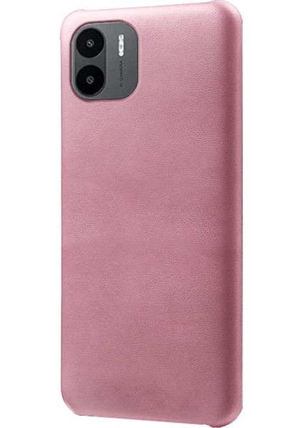Xiaomi Için Redmi A1 4g/a2 4g Şok Geçirmez Ince Telefon Kapağı Buzağı Dokusu Pu Deri Kaplamalı Sert Pc Anti-Çizelge Telefon Kılıfı Altın (Yurt Dışından)
