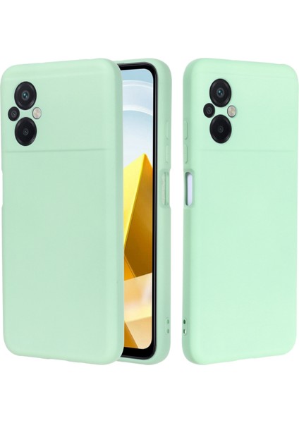 Xiaomi Poco M5 4g Için Sıvı Silikon Cep Telefonu Kılıfı, Yumuşak Elyaf Astar Anti-Çizgi Kapak Damla Koruma Kabuğu Strap-Yeşili (Yurt Dışından) fiyatları