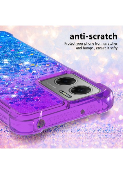 Xiaomi Poco M4 5g/redmi Için Not 11E 5g/redmi 10 5g/redmi 10 Prime+ 5g, Yb Quicksand Esnek Tpu Glitter Sparkle Telefon Kılıfı Gradyan Renk Yüzen Sıvı Hızlı ve Kapak-Mor/gök Mavisi (Yurt Dışından) fiyatları