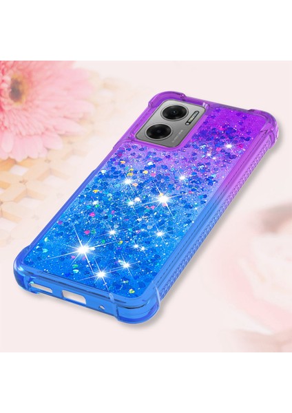 Xiaomi Poco M4 5g/redmi Için Not 11E 5g/redmi 10 5g/redmi 10 Prime+ 5g, Yb Quicksand Esnek Tpu Glitter Sparkle Telefon Kılıfı Gradyan Renk Yüzen Sıvı Hızlı ve Kapak-Mor/gök Mavisi (Yurt Dışından) indirimleri