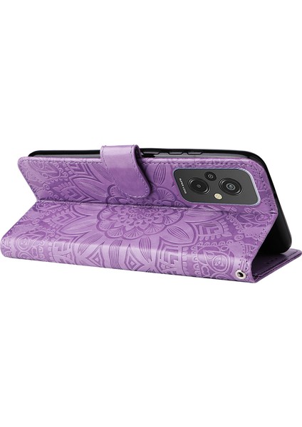 Xiaomi Redmi Için 11 Prime 4g Ayçiçeği Baskılı Pu Deri Kılıf Stand Stand Cüzdan Flip Manyetik Koruyucu Kapak El Strap-Mor ile (Yurt Dışından) fırsatları