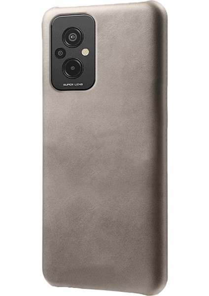 Xiaomi Redmi Için 11 Prime 4g Buzağı Dokulu Pu Deri Kaplamalı Pc Koruyucu Kapak Şok Geçirmez Telefon Geri Geri Grey (Yurt Dışından)