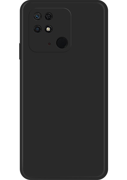Xiaomi Redmi 10C 4g Düz Kenarlı Ka Tpu Telefon Geri Kılıf Mikrofiber Astar Çizelge Anti Dalgalı Anti-Drop Kapak Black (Yurt Dışından)