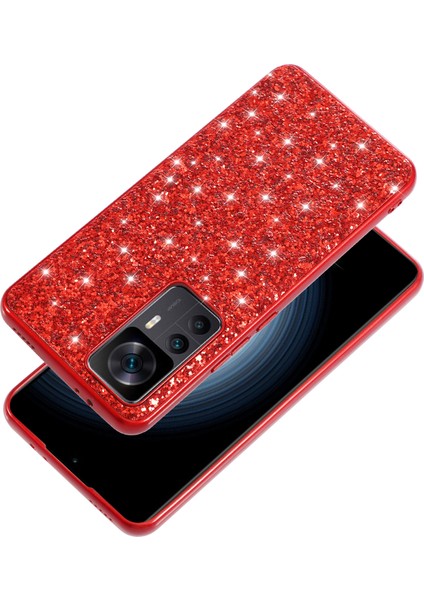 Xiaomi 12T 5G/12T Pro 5g/redmi K50 Ultra 5g Parlak Glitter Sequins Telefon Vaka Koruma Geçirmez Elektraplama Tpu Çerçeve Sert Pc Arka Kapak Silver (Yurt Dışından) modelleri
