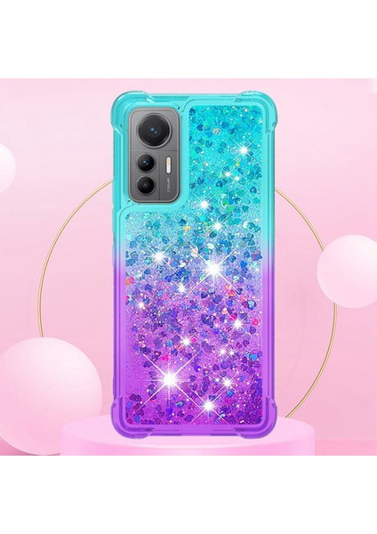 Xiaomi Için Yb Quicksand 12 Lite 5g Yumuşak Tpu Arka Kapak Anti-Drop Gradyan Çabuk ve Akıcı Sıvı Dekor Kabuk Sky Mavi/mor (Yurt Dışından) fiyatları