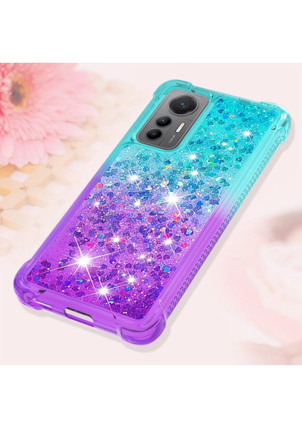 Xiaomi Için Yb Quicksand 12 Lite 5g Yumuşak Tpu Arka Kapak Anti-Drop Gradyan Çabuk ve Akıcı Sıvı Dekor Kabuk Sky Mavi/mor (Yurt Dışından) indirimleri