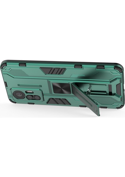 Xiaomi Için 12 Lite 5g Anti-Fall Heavy Hasta Hard Pc Yumuşak Tpu Sağlam Hibrit Kılıf Kickstand Fonksiyon Anti-Çizelge Geri Kapak Yeşilleri (Yurt Dışından) modelleri