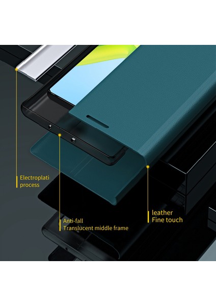 Xiaomi Için Redmi A1 4g/a2 4g Pu Deri Deri Stand Kapağı Elektraplatma Telefon Kılıfı (Yurt Dışından) modelleri