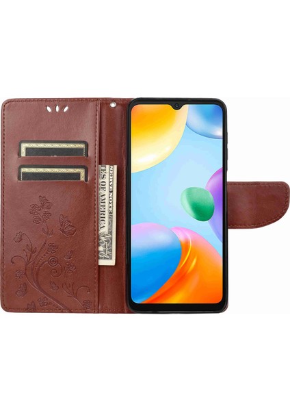 Xiaomi Redmi Için 10C Kelebek Çiçeği Baskılı Folio Flip Pu Deri Kılıf Stand Cüzdan Kapak Kılıfı (Yurt Dışından) fiyatları