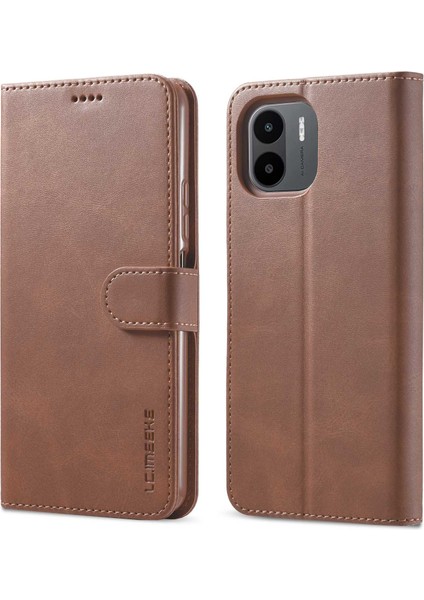 Xiaomi Için Pu Deri Telefon Kılıfı Redmi A1 4g/a2 4g Buzağı Dokusu Manyetik Toka Cüzdan Tam Koruma Cep Telefonu Kapak Kılıfı (Yurt Dışından)