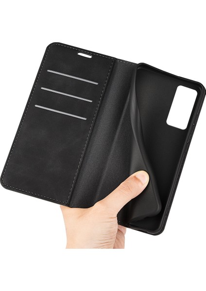 Xiaomi Için 12 Lite Cilt Dokunuş Hissi Folio Flip Pu Deri+Tpu Çift Katman Koruma Telefon Kılıfı Standı Cüzdan Stili Kabuk-Siyah (Yurt Dışından) fiyatları