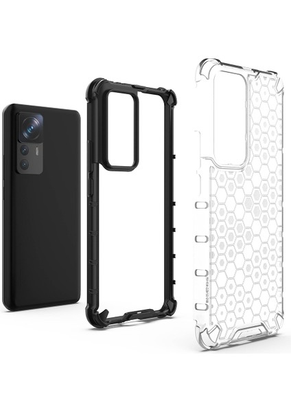 Xiaomi 12T Pro 5g Petek Dokusu Tpu+Pc Telefon Kapağı Şok Geçirmez Koruyucu Kasa-Kırmızı (Yurt Dışından) fiyatları
