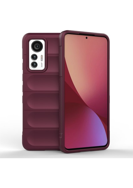 Xiaomi Için 12 Lite 5g Anti-Çizelge Yumuşak Tpu Damla Geçirmez Cep Telefonu Koruyucu Kapak Kırmızısı (Yurt Dışından)