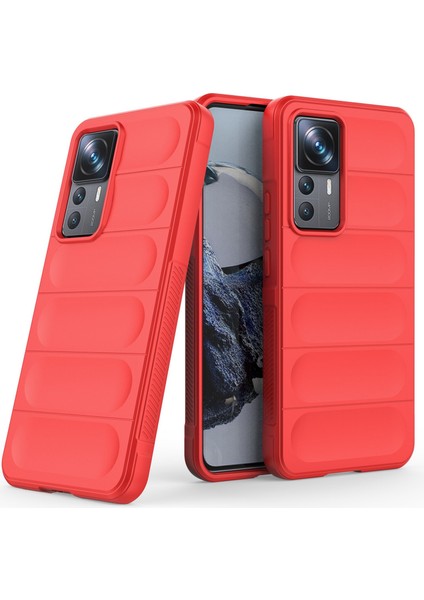 Xiaomi 12T Pro 5g Sağlam Tpu Telefon Kapağı Damla Geçirmez Koruyucu Kasa-Kırmızısı Için (Yurt Dışından)