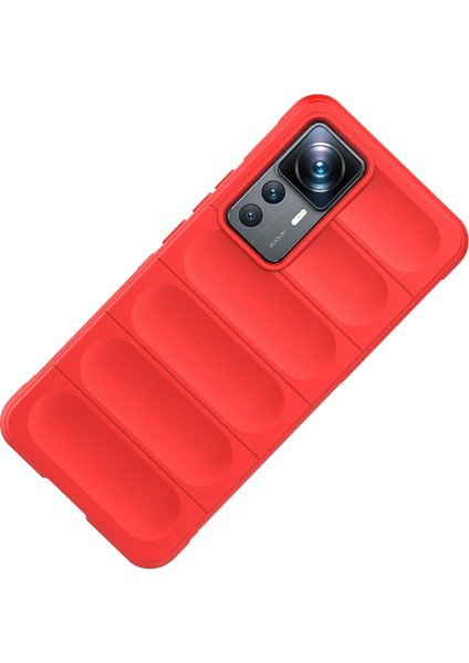 Xiaomi 12T Pro 5g Sağlam Tpu Telefon Kapağı Damla Geçirmez Koruyucu Kasa-Kırmızısı Için (Yurt Dışından)