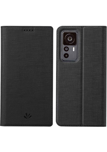 Xiaomi 12T Pro 5g Için Şok Geçirmez Telefon Kapağı, Pu Deri Otomatik Kapanış Manyetik Telefon Kılıf Kart Tutucu Stand-Black (Yurt Dışından)