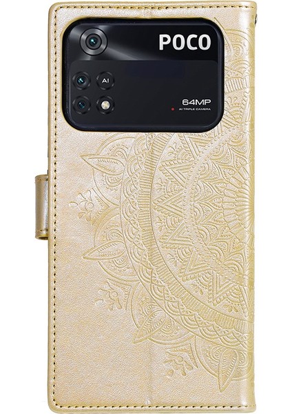 Basılı Mandala Çiçek Cüzdan Tasarım Deri Kılıfı Xiaomi Poco M4 Pro 4g, Anti Drop Tam Koruma Telefon Stand Kılıfı (Yurt Dışından) indirimleri