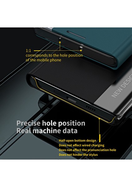 Xiaomi Için Redmi A1 4g/a2 4g Pu Deri Deri Stand Kapağı Elektraplatma Telefon Kılıf Yeşil (Yurt Dışından)