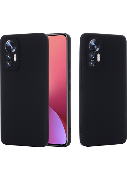 Xiaomi Için 12 Lite 5g Damla Geçirmez Sıvı Silikon Telefon Kılıfı Yumuşak Çizgiye Karşı Çizgiye Karşı Koşul Kesimleri Strap-Black ile (Yurt Dışından) fiyatları