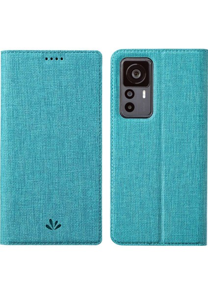 Xiaomi 12T 5g/redmi K50 Ultra 5g Için Şok Geçirmez Telefon Kılıfı, Pu Deri Flip Manyetik Kapatma Telefon Kapak Standı Kart Tutucu Mavisi (Yurt Dışından)