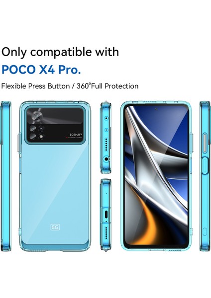 Xiaomi Poco X4 Pro 5g Sabit Akrilik Yumuşak Tpu Kasası Bağımsız Düğmeler-Tövbe-Tövbe ile Şeffaf Telefon Kapağı (Yurt Dışından) fiyatları