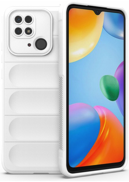 Xiaomi Redmi Için 10C Damla Dayanıklı Tpu Telefon Koruyucu Kılıf Koşusu Kıvrılın Koruyucu Koruyucu Arka Telefon Kapak-Beyaz (Yurt Dışından)