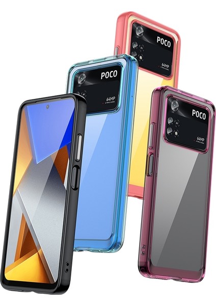 Xiaomi Poco M4 Pro 4g Anti-Drop Şeffaf Arka Kasa Hibrid Akrilik+Tpu Telefon Kapağı Bağımsız Düğmeler-Şeffaf (Yurt Dışından) fiyatları
