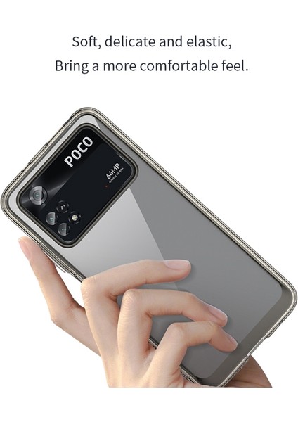 Xiaomi Poco M4 Pro 4g Anti-Drop Şeffaf Arka Kasa Hibrid Akrilik+Tpu Telefon Kapağı Bağımsız Düğmeler-Şeffaf (Yurt Dışından) indirimleri