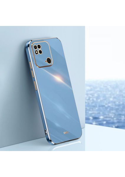 Xiaomi Redmi Için Xinli 10C 4g Elektrokaplama Altın Kenarlı Telefon Kılıfı, Tpu Anti Tpu Telefon Kapak-Blue (Yurt Dışından) indirimleri