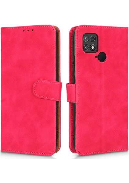 Xiaomi Için Poco C40 4g Pu Deri Deri Touch Duygu Stand Telefon Kılıfı Folio Flip Cüzdan Manyetik Toka Kapak-Rose (Yurt Dışından)