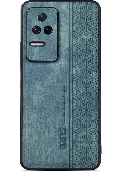Xiaomi Için Poco F4 5g/redmi K40S 5g Baskılı Pot Deri Kaplamalı Tpu Kapak Anti-Slip Yan Kenar Damla Geçirmez Telefon Vaka Yeşili (Yurt Dışından)