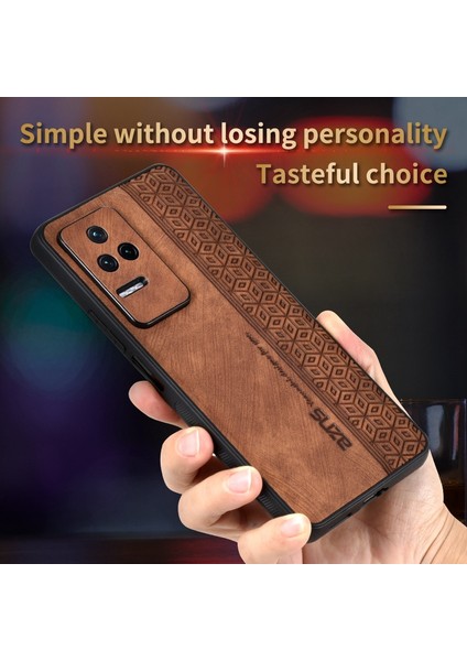 Xiaomi Için Poco F4 5g/redmi K40S 5g Baskılı Pot Deri Kaplamalı Tpu Kapak Anti-Slip Yan Kenar Damla Geçirmez Telefon Vaka Yeşili (Yurt Dışından) fiyatları