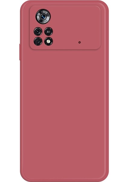 Xiaomi Poco X4 Pro 5g Düz Kenarlı Ka Yumuşak Tpu Kılıf Mikrofiber Astar Anti-Damla Telefon Geri Kapak Kırmızısı (Yurt Dışından)