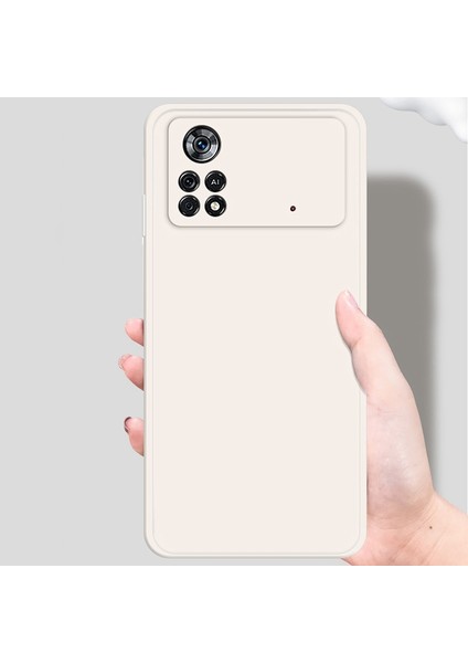Xiaomi Poco X4 Pro 5g Düz Kenarlı Ka Yumuşak Tpu Kılıf Mikrofiber Astar Anti-Damla Telefon Geri Kapak Kırmızısı (Yurt Dışından)