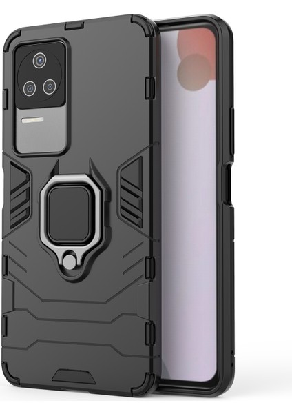 Xiaomi Için Poco F4 5g/redmi K40S 5g Çizik Dirençli Sert Pc+Yumuşak Tpu Hibrid Kapak Yüzük Kickstand Telefon Case-Black (Yurt Dışından) fiyatları