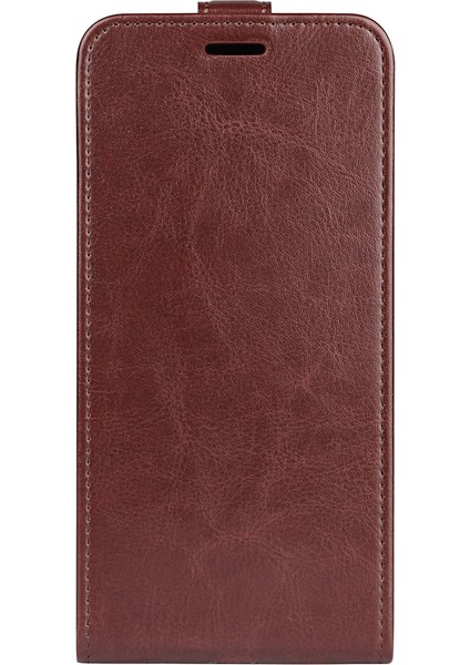 Xiaomi Için 12 Lite Dikey Flip Kutusu ile Kart Yuvası Çılgın At Dokusu Damla Damla Dayanıklı Manyetik Toka Pu Deri Telefon Kapak Kahverengi (Yurt Dışından) fırsatları