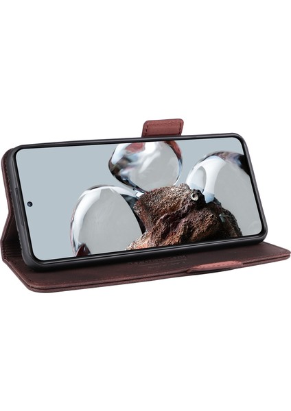 Xiaomi 12T 5g/redmi K50 Ultra 5g Cüzdan Flip Telefon Kapağı Donanım Dekoru Pu Derisi Manyetik Kapanma Stand Kılıf Kavur (Yurt Dışından) modelleri