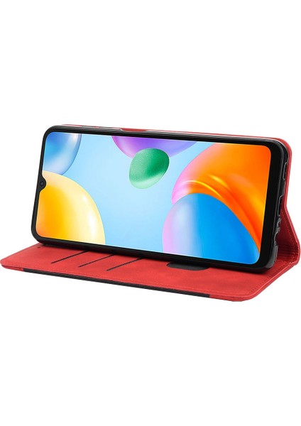 Xiaomi Redmi Için 10C Cilt Touch Hissetme Şok Geçirmez Cüzdan Standı Deri Telefon Kılıfı (Yurt Dışından) modelleri