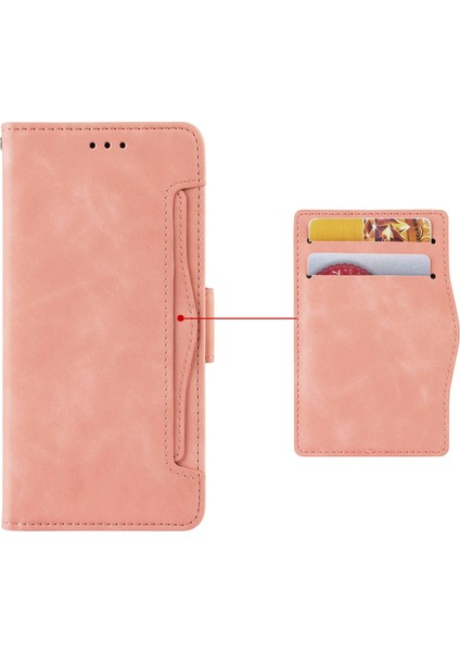Xiaomi Redmi Için 11 Prime 4g Çoklu Kart Yuvası Pu Deri Deri Çift Manyetik Toka Telefon Kapağı Stand Standı Cüzdan Case-Pink (Yurt Dışından) fiyatları