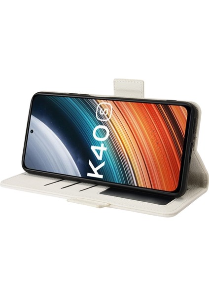 Xiaomi Için Poco F4 5g/redmi K40S 5g Pu Deri Şok Emilim Litchi Doku Telefon Kılıfı Stand Cüzdan Manyetik Toka Kapak-Beyaz (Yurt Dışından) indirimleri