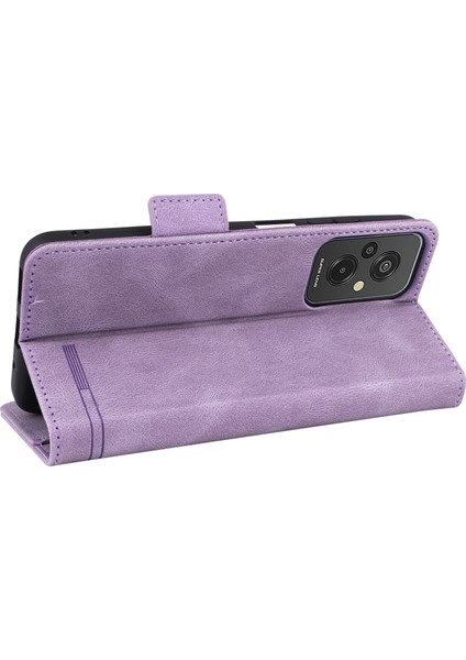 Xiaomi Redmi Için 11 Prime 4g Anti-Çizelge Pu Deri Deri Anti Dalgalı Kılıf Donanım Dekoru Çift Manyetik Toka Cüzdan Standı Kabuk-Mor (Yurt Dışından) fırsatları