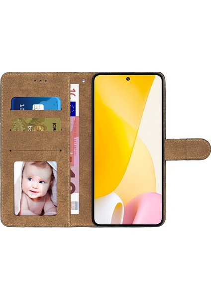 Xiaomi 12 Lite 5g Için Damla Geçirmez Telefon Kılıfı, Çizgiler Basılı Flip Cüzdan Stand Kılıfı Çılgın At Dokusu Pu Derek Kapak Strap-Rose Altın (Yurt Dışından) modelleri