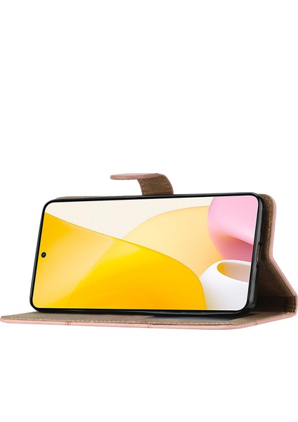 Xiaomi 12 Lite 5g Için Damla Geçirmez Telefon Kılıfı, Çizgiler Basılı Flip Cüzdan Stand Kılıfı Çılgın At Dokusu Pu Derek Kapak Strap-Rose Altın (Yurt Dışından) fırsatları