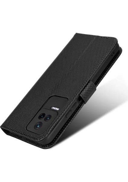 Xiaomi Için Redmi K50/K50 Pro Diamond Doku Pu Derisi Iyi Korunmuş Telefon Kasası Cüzdan Stand Kapağı Strap-Black (Yurt Dışından) indirimleri