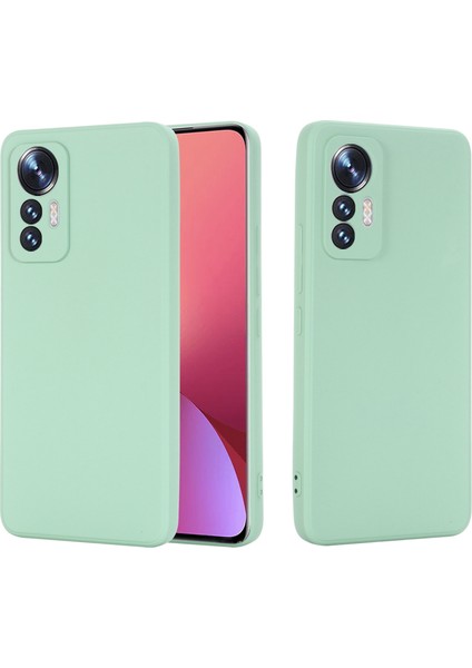 Xiaomi Için 12 Lite 5g Damla Geçirmez Sıvı Silikon Telefon Kılıfı Yumuşak Çizgiye Karşı Çizgiye Karşı Kesik Kesme Kabuğu Strap-Green ile (Yurt Dışından) fiyatları