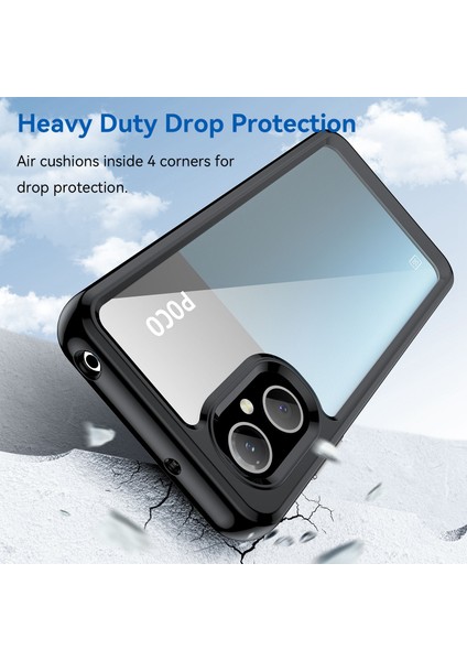 Xiaomi Poco M4 Için 5g Yükseltilmiş Çerçeve Damla Koruma Telefon Kapağı Sert Akrilik+Tpu Toz Geçirmez Cep Telefonu Kasa-Siyah (Yurt Dışından) fırsatları