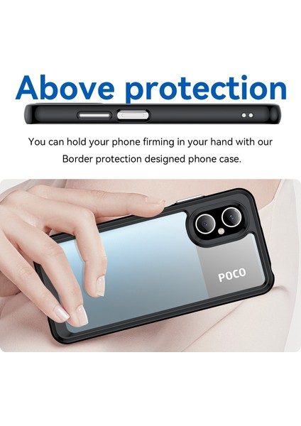 Xiaomi Poco M4 Için 5g Yükseltilmiş Çerçeve Damla Koruma Telefon Kapağı Sert Akrilik+Tpu Toz Geçirmez Cep Telefonu Kasa-Siyah (Yurt Dışından) indirimleri